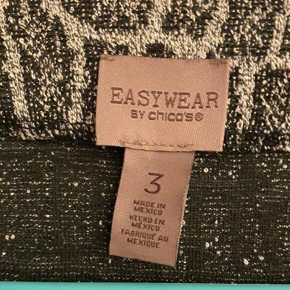 Chicos Sz 16/18 Grey Textured Jacket Warm Cozy Outdoor - Picture 3 of 3